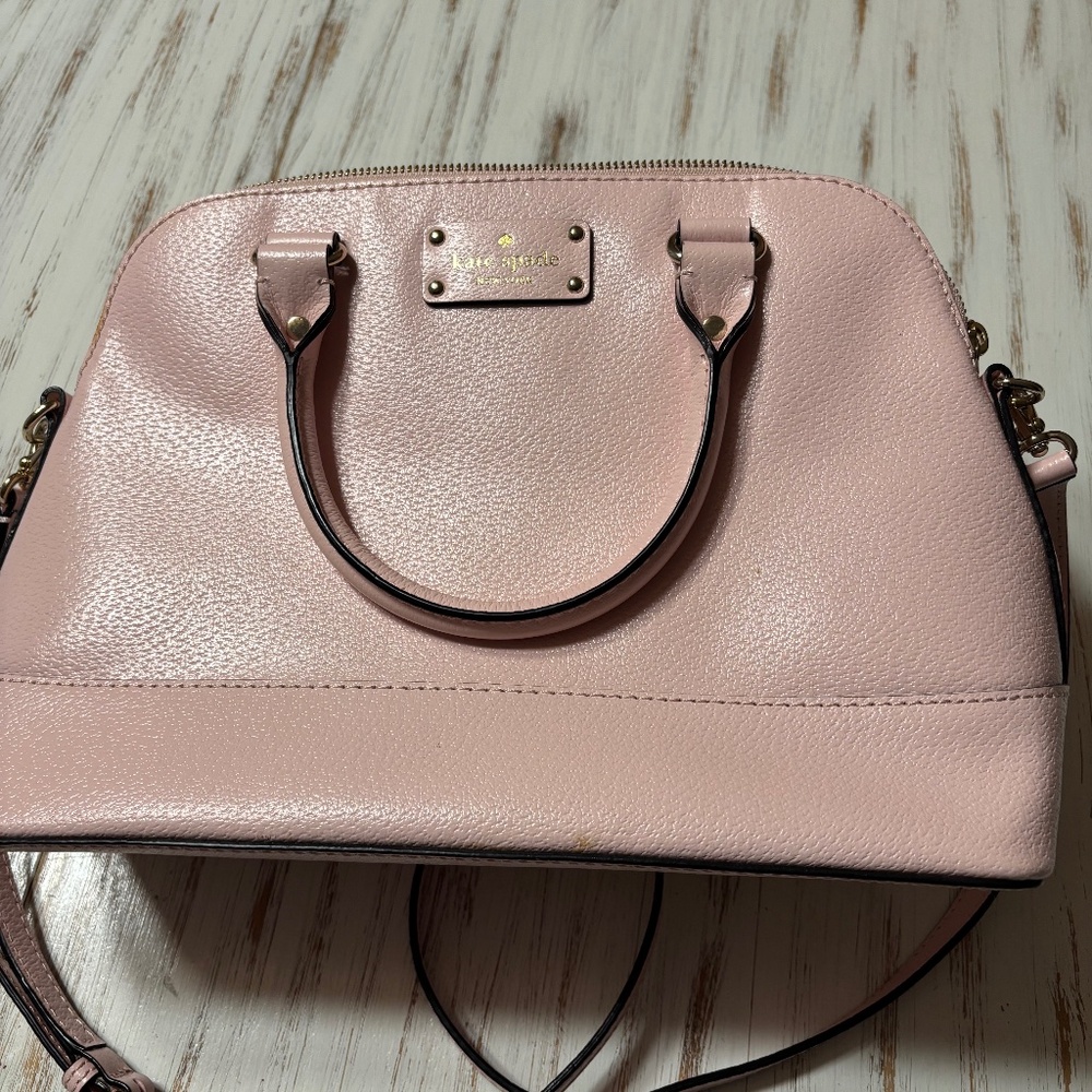 Kate Spade crossbody blush satchel purse